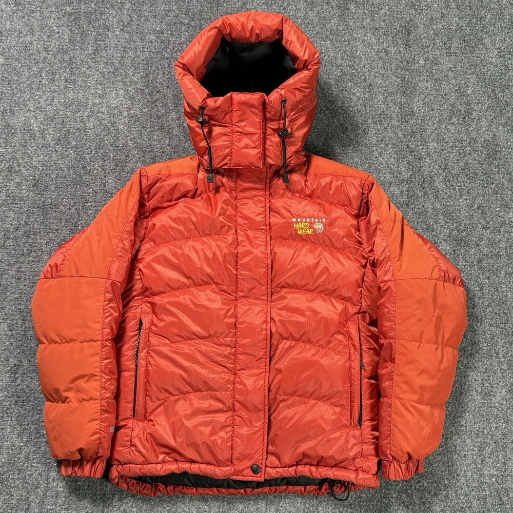 Mountain Hardwear Sub Zero SL Hooded Down Jacket Women's XS Red Puffer Ski Zip